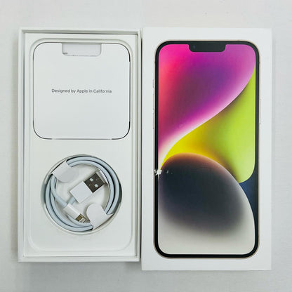 【全額返金保証】【最速発送】Apple iPhone iPhone 14 Plus 128GB パープル au SIMフリー 白ロム 動作確認済 84%