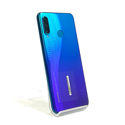 【全額返金保証】【最速発送】Huawei P 30　lite 64GB ピーコックブルー Softbank MAR-LX2J 白ロム 美品 動作確認済