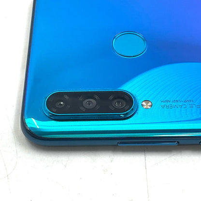 【全額返金保証】【最速発送】Huawei P 30　lite 64GB ピーコックブルー Softbank MAR-LX2J 白ロム 美品 動作確認済