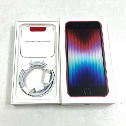 【最速発送】Apple iPhone iPhone SE（第3世代） 64GB (PRODUCT)RED au SIMフリー 白ロム【難有】 81%