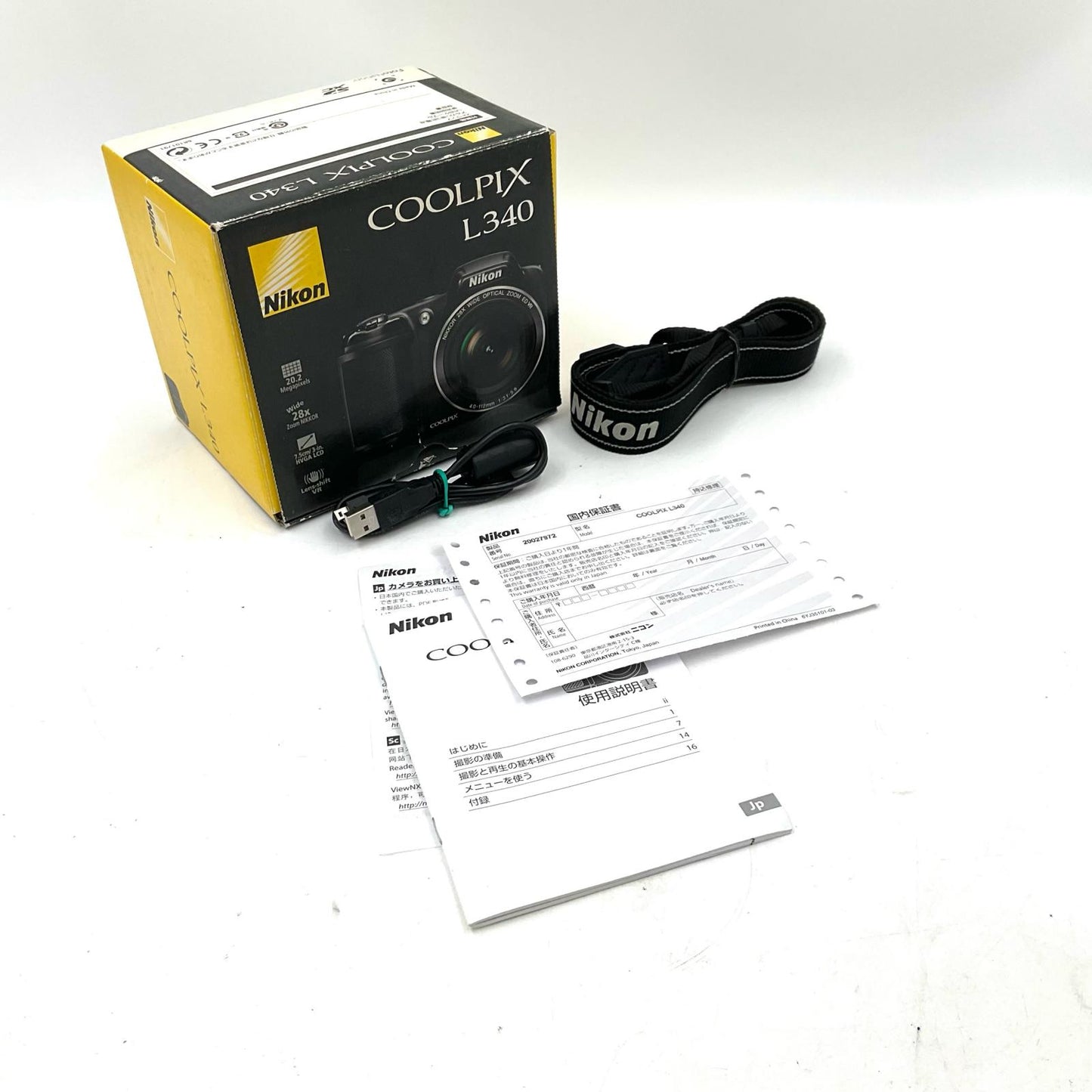 【全額返金保証】【最速発送】Nikon コンパクトデジタルカメラ COOLPIX L340 [ブラック] 美品 動作確認済