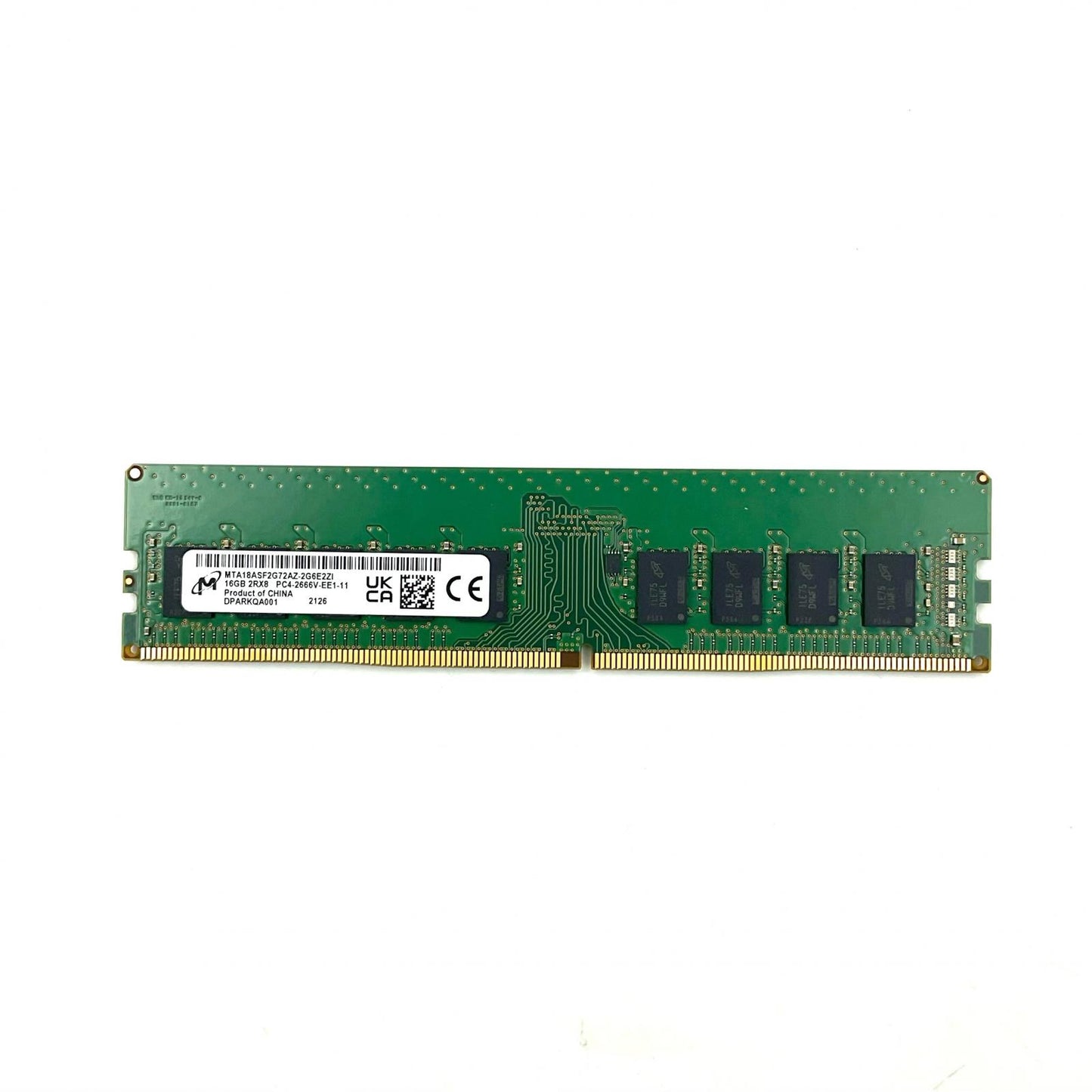 【全額返金保証】【最速発送】Micron メモリ 16GB PC4-2666V-EE1-11 MTA18ASF2G72AZ-2G6E2ZI 美品 動作確認済