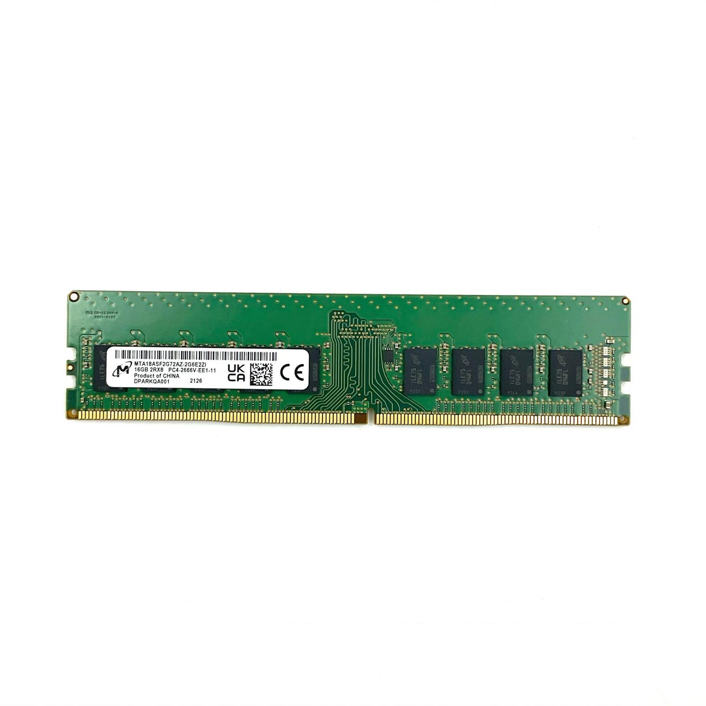 【全額返金保証】【最速発送】Micron メモリ 16GB PC4-2666V-EE1-11 MTA18ASF2G72AZ-2G6E2ZI 美品 動作確認済