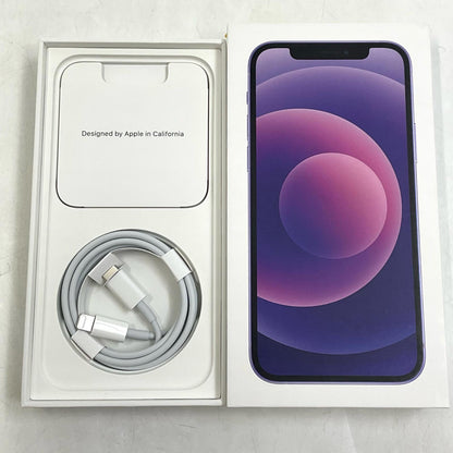 【全額返金保証】【最速発送】Apple iPhone iPhone 12 128GB パープル Softbank 白ロム 美品 動作確認済 85%