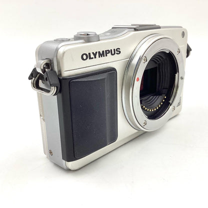 【全額返金保証】【最速発送】OLYMPUS デジタル一眼 PEN mini E-PM2 ボディ シルバー 美品 動作確認済