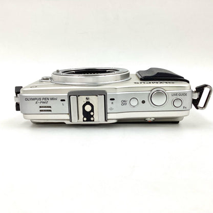 【全額返金保証】【最速発送】OLYMPUS デジタル一眼 PEN mini E-PM2 ボディ シルバー 美品 動作確認済