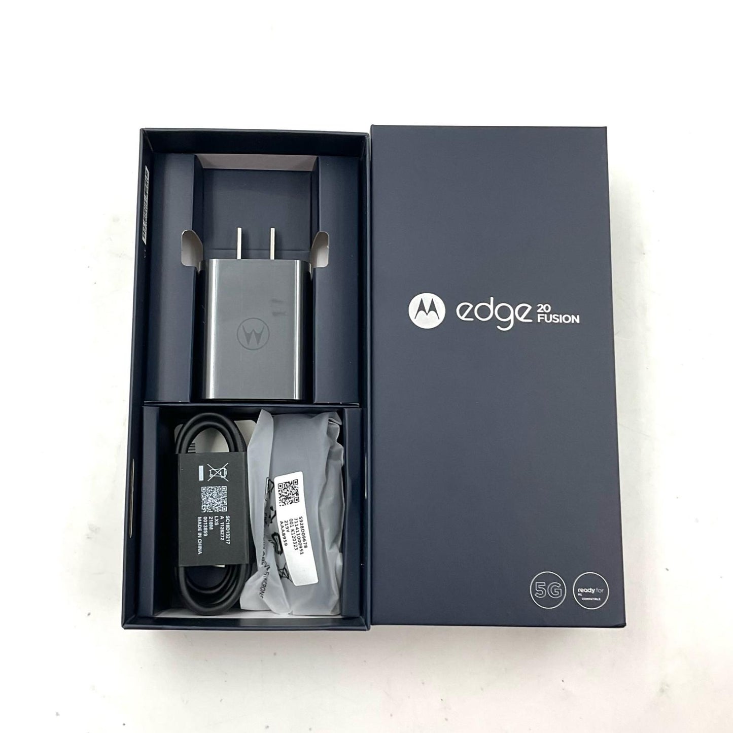 【全額返金保証】【最速発送】Motorola edge 20　FUSION 128GB エレクトリックグラファイト SIMフリー XT2139-2 白ロム 動作確認済