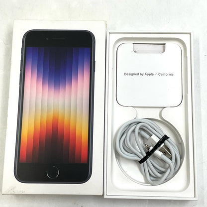 【全額返金保証】【最速発送】Apple iPhone iPhone SE（第3世代） 256GB ミッドナイト Softbank SIMフリー 白ロム 美品 動作確認済 92%