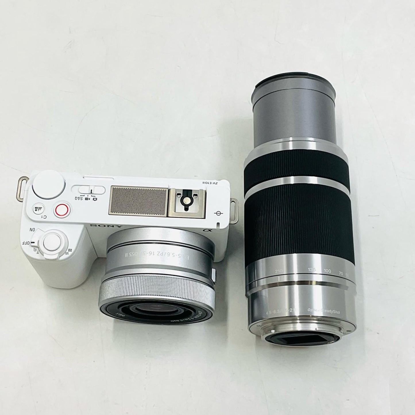【全額返金保証】【最速発送】Sony デジタル一眼 VLOGCAM ZV-E10M2X ダブルズームレンズキット [ホワイト] ホワイト 美品 動作確認済