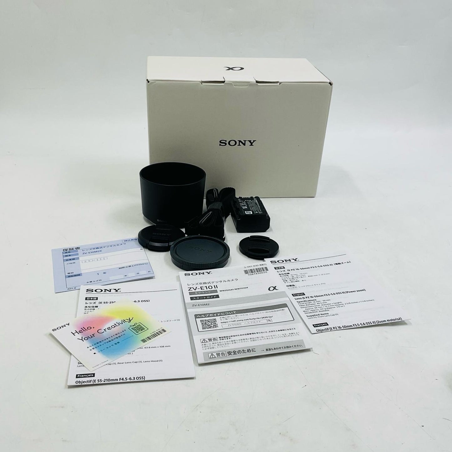 【全額返金保証】【最速発送】Sony デジタル一眼 VLOGCAM ZV-E10M2X ダブルズームレンズキット [ホワイト] ホワイト 美品 動作確認済