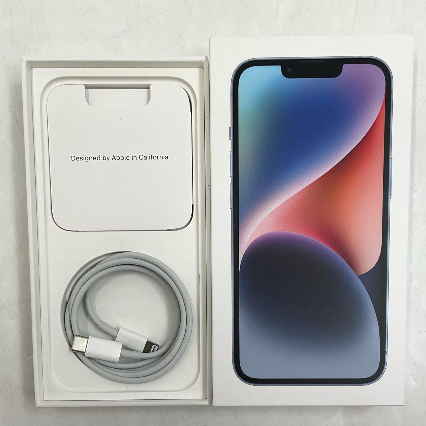 【全額返金保証】【最速発送】Apple iPhone iPhone 14 128GB ブルー SIMフリー 白ロム 美品 動作確認済 80%