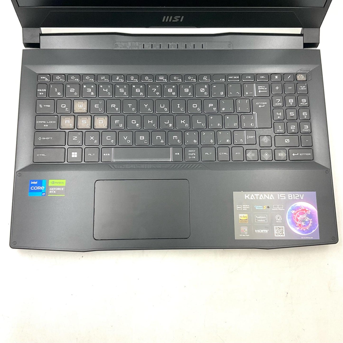 【全額返金保証】【最速発送】MSI Katana-15-B12VGK 12th Gen Intel(R) Core(TM) i7-12650H 16GB M.2 SSD 1TB NVIDIA GeForce RTX 4070 Laptop GPU 85.5% 美品 動作確認済