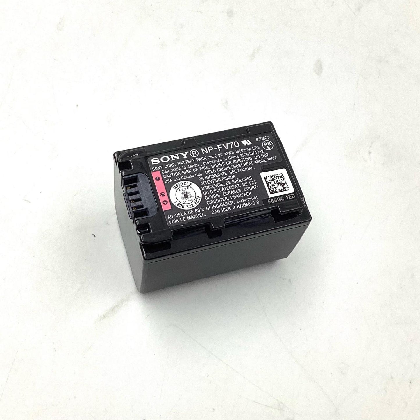 【全額返金保証】【最速発送】Sony リチャージャブルバッテリーパック NP-FV70A 美品 動作確認済
