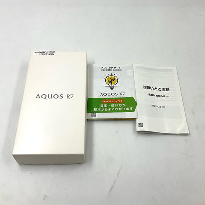【全額返金保証】【最速発送】SHARP AQUOS R7 256GB Silver Softbank SIMフリー A202SH 白ロム 美品 動作確認済