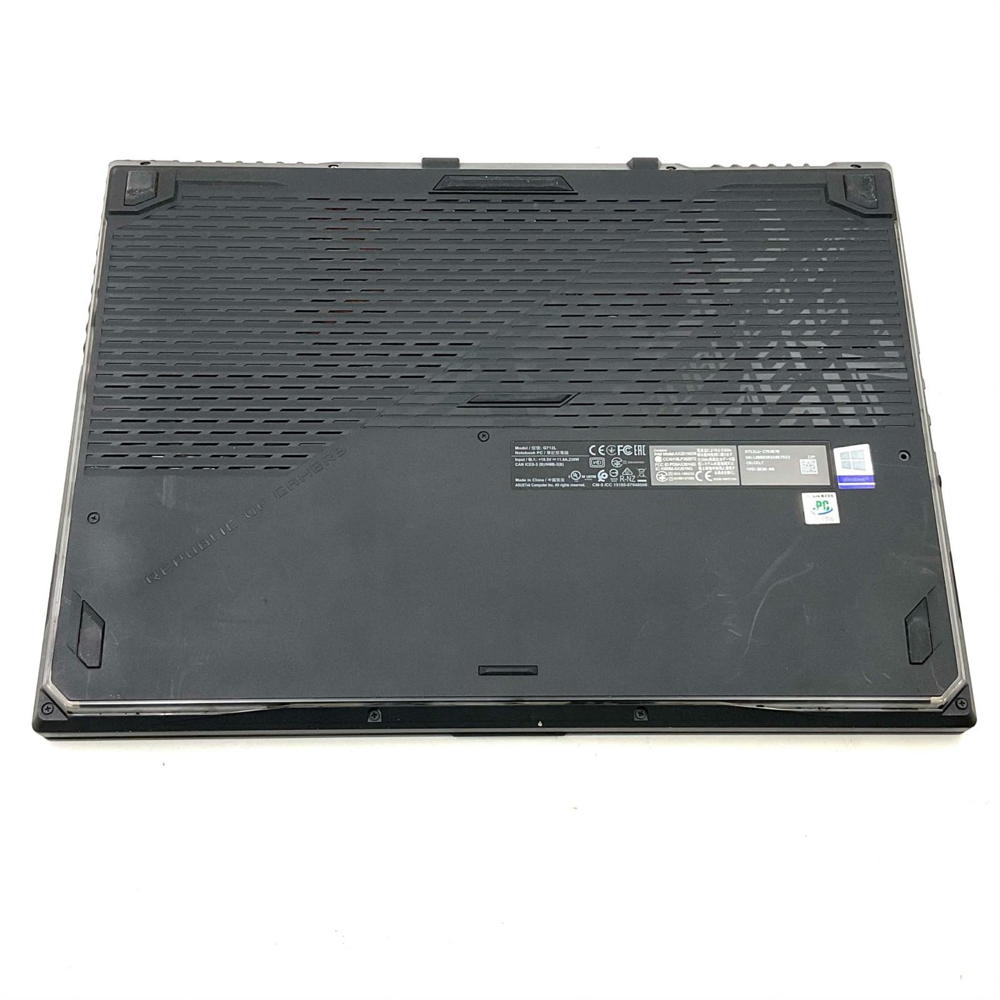 【最速発送】ASUS ROG Strix G17 G712LW-I7R2070 i7-10750H 32GB SSD 1TB RTX 2070 69.4%【難有】
