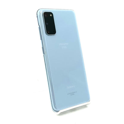 【全額返金保証】【最速発送】SAMSUNG Galaxy S20 5G 128GB ブルー docomo SIMフリー 白ロム 動作確認済
