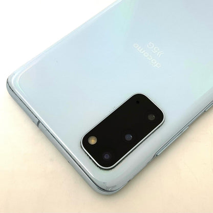 【全額返金保証】【最速発送】SAMSUNG Galaxy S20 5G 128GB ブルー docomo SIMフリー 白ロム 動作確認済