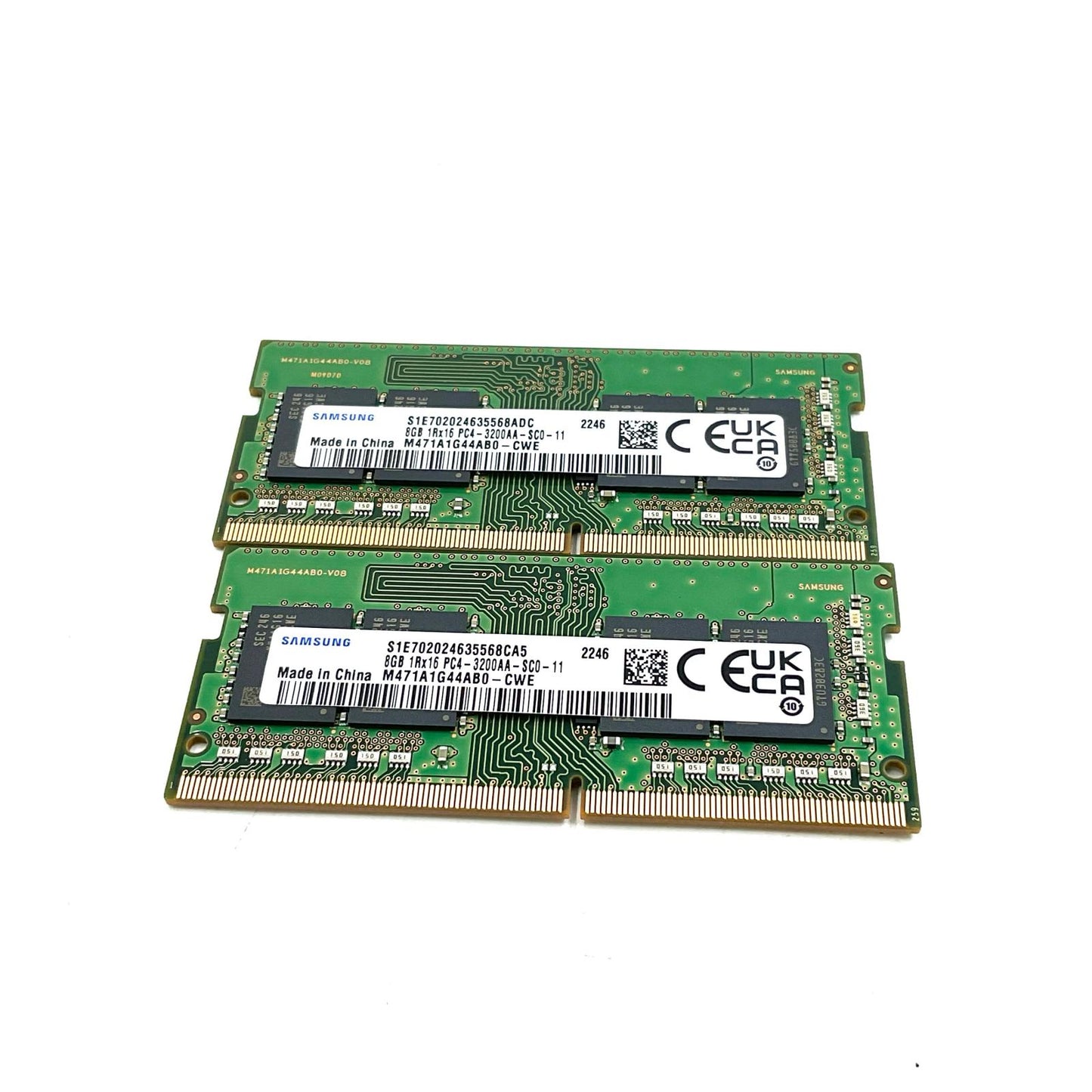 【全額返金保証】【最速発送】Samsung ノートPC用メモリ 8GB×2枚組 M471A1G44AB0-CWE 美品 動作確認済