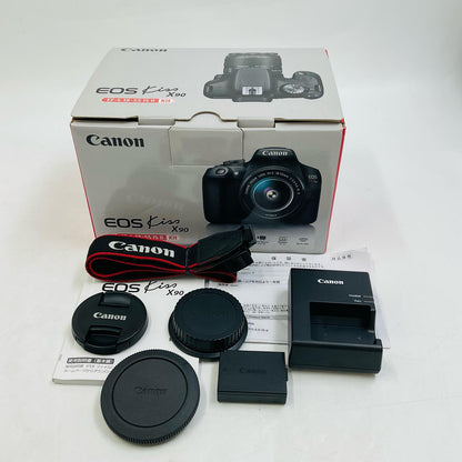 【全額返金保証】【最速発送】Canon デジタル一眼 EOS Kiss X90 EF-S18-55 IS II レンズキット ブラック 美品 動作確認済