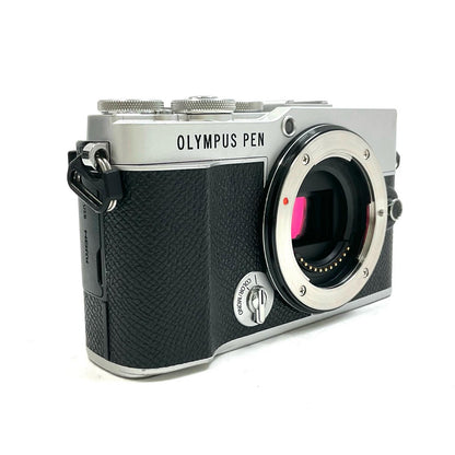 【全額返金保証】【最速発送】OLYMPUS デジタル一眼 PEN E-P7 ボディ シルバー 美品 動作確認済