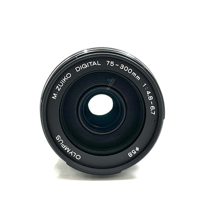 【全額返金保証】【最速発送】OLYMPUS M.ZUIKO DIGITAL ED 75-300mm F4.8-6.7 II [ブラック] 美品 動作確認済