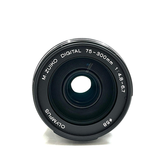 【全額返金保証】【最速発送】OLYMPUS M.ZUIKO DIGITAL ED 75-300mm F4.8-6.7 II [ブラック] 美品 動作確認済
