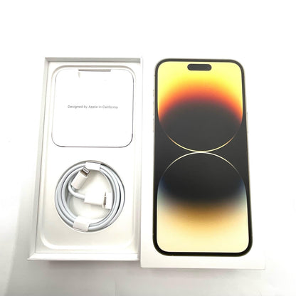 【全額返金保証】【最速発送】Apple iPhone iPhone 14 Pro Max 1TB ゴールド au 白ロム 動作確認済 75%