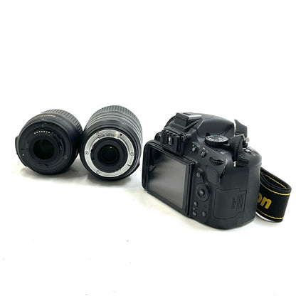 【全額返金保証】【最速発送】Nikon デジタル一眼 D5100 ダブルズームキット ブラック 動作確認済