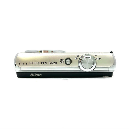 【全額返金保証】【最速発送】Nikon コンパクトデジタルカメラ COOLPIX S620 シルバー 動作確認済