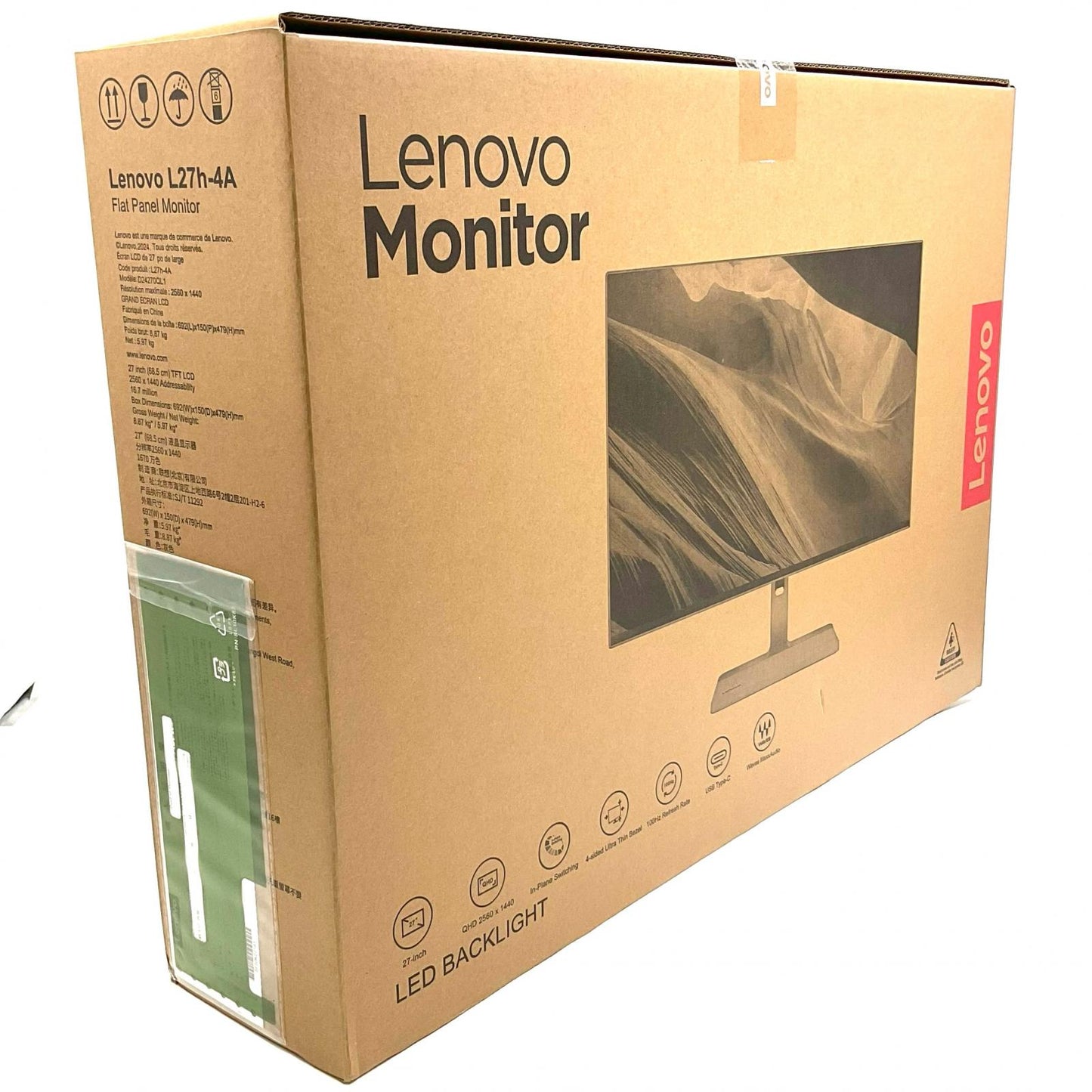 【全額返金保証】【最速発送】Lenovo L27h-4A 27インチ 新品未開封 即納OK