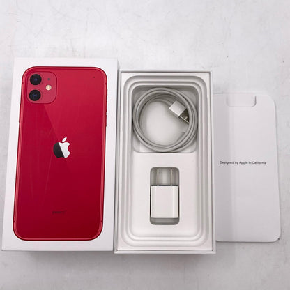 【全額返金保証】【最速発送】Apple iPhone iPhone 11 64GB レッド au SIMフリー 白ロム 動作確認済 77%