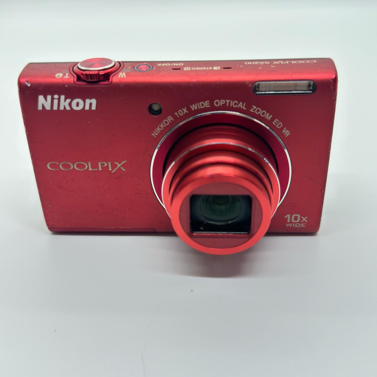 【全額返金保証】【最速発送】Nikon コンパクトデジタルカメラ COOLPIX S6200 レッド 動作確認済