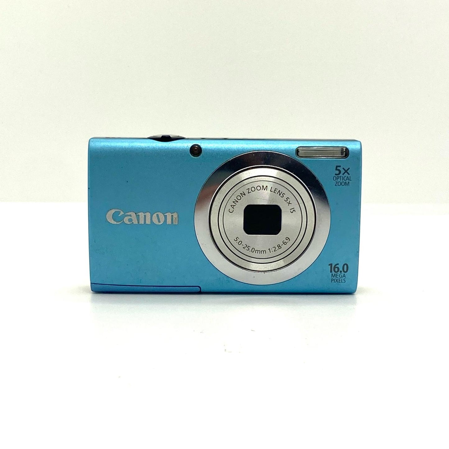 【全額返金保証】【最速発送】Canon コンパクトデジタルカメラ PowerShot A2400 IS ブルー 動作確認済