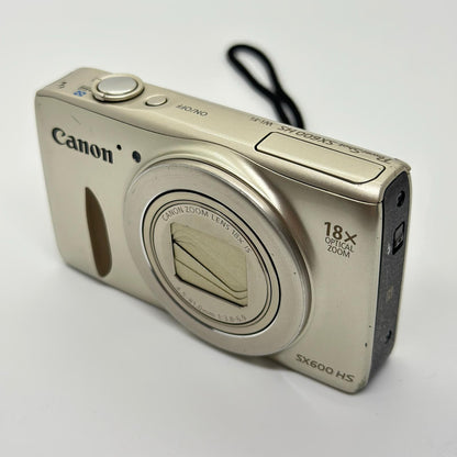 【全額返金保証】【最速発送】Canon コンパクトデジタルカメラ PowerShot SX600 HS ゴールド 動作確認済
