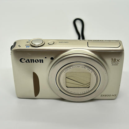 【全額返金保証】【最速発送】Canon コンパクトデジタルカメラ PowerShot SX600 HS ゴールド 動作確認済