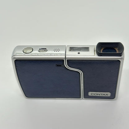 【全額返金保証】【最速発送】CONTAX コンパクトデジタルカメラ U4R ブルー 動作確認済