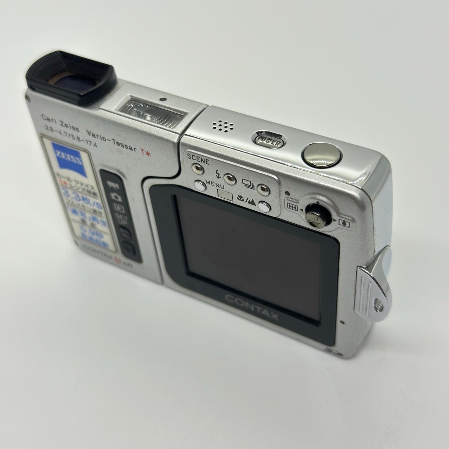 【全額返金保証】【最速発送】CONTAX コンパクトデジタルカメラ U4R ブルー 動作確認済