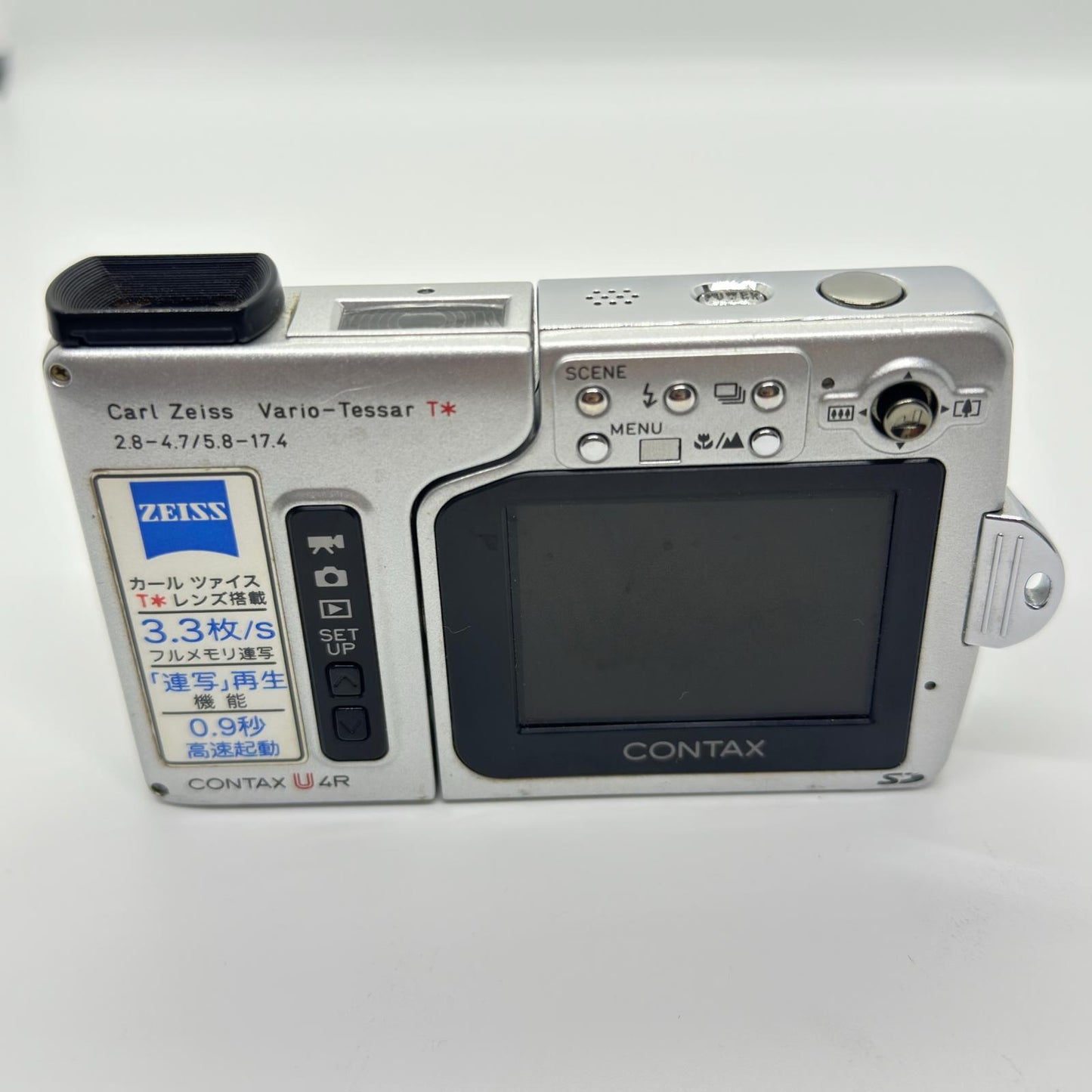 【全額返金保証】【最速発送】CONTAX コンパクトデジタルカメラ U4R ブルー 動作確認済