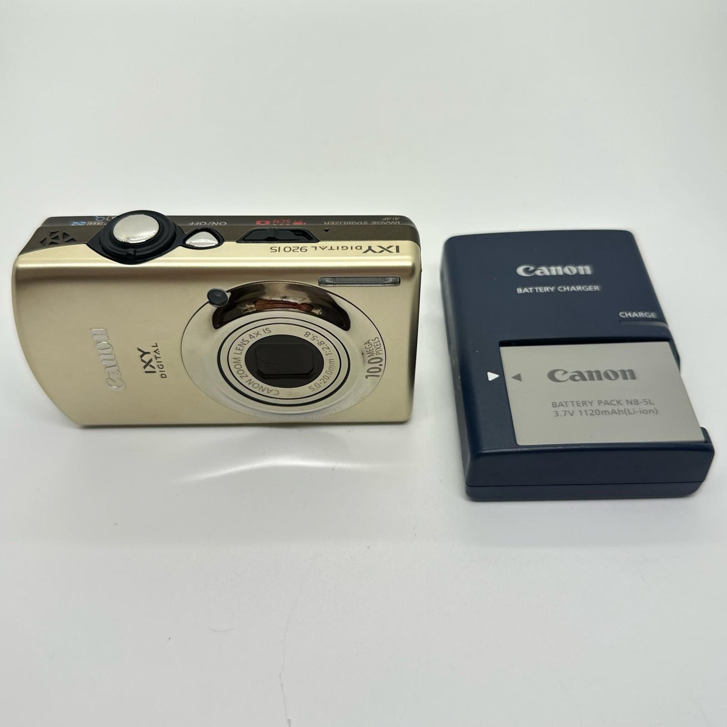 【全額返金保証】【最速発送】Canon コンパクトデジタルカメラ IXY DIGITAL 920 IS ゴールド 美品 動作確認済