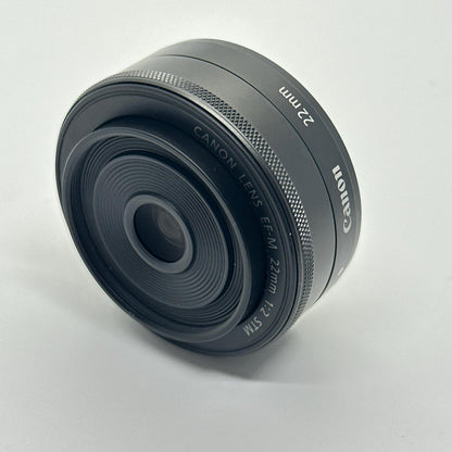 【全額返金保証】【最速発送】Canon EF-M 22mm F2 STM 美品 動作確認済
