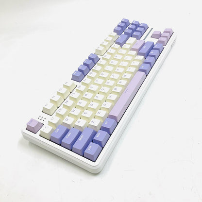 【全額返金保証】【最速発送】ATTACK SHARK トライモードガスケットメカニカルキーボード トワイライトパープル X87 超美品 動作確認済