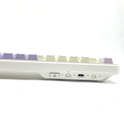【全額返金保証】【最速発送】ATTACK SHARK トライモードガスケットメカニカルキーボード トワイライトパープル X87 超美品 動作確認済