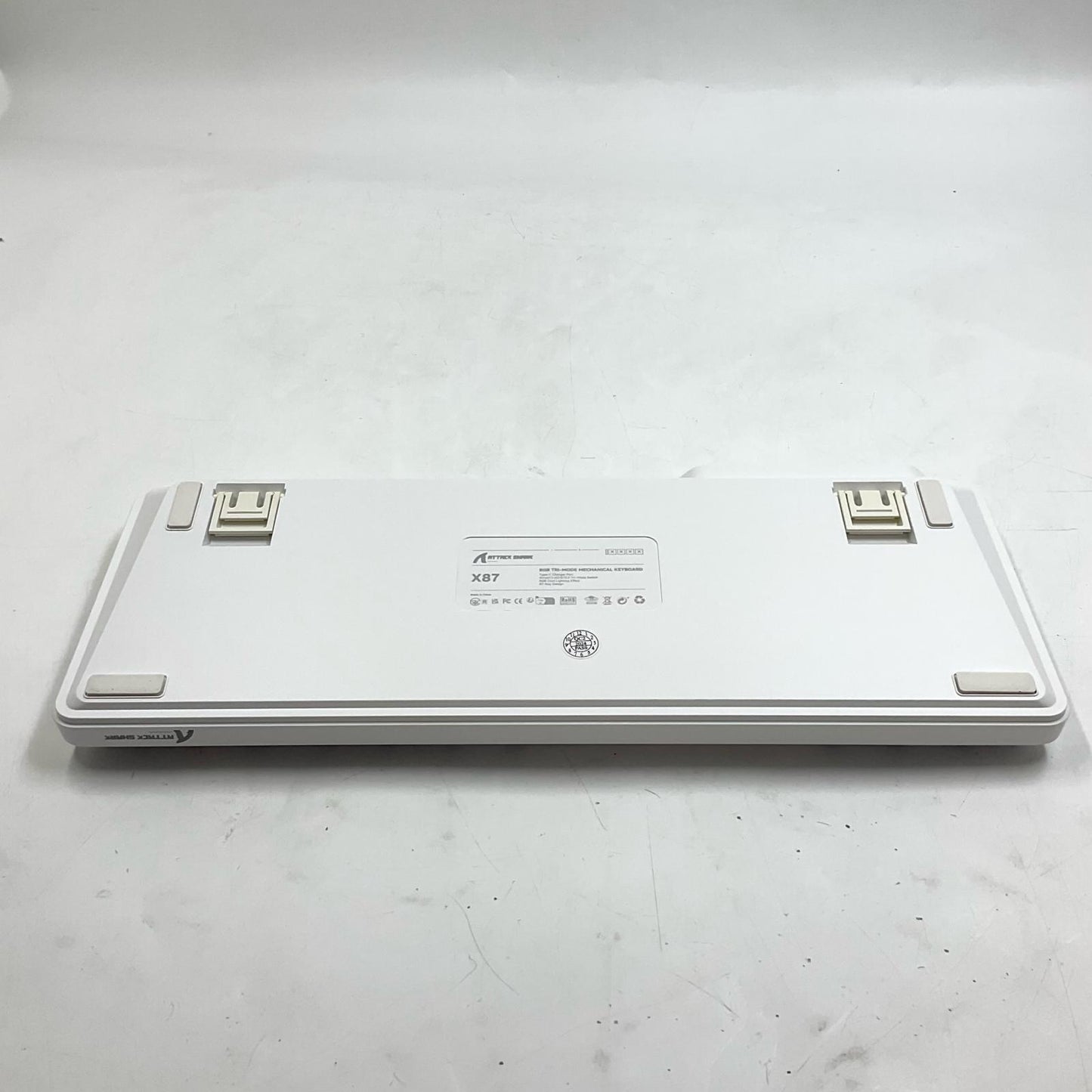 【全額返金保証】【最速発送】ATTACK SHARK トライモードガスケットメカニカルキーボード トワイライトパープル X87 超美品 動作確認済