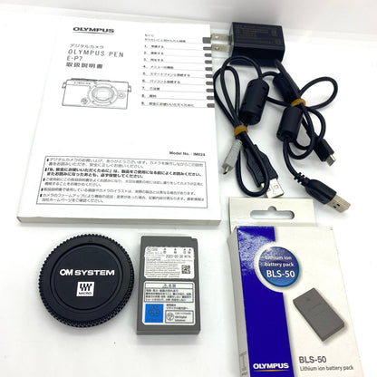 【全額返金保証】【最速発送】 デジタル一眼 OLYMPUS PEN E-P7 ボディ [ホワイト] 美品 動作確認済