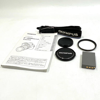 【全額返金保証】【最速発送】OLYMPUS デジタル一眼 OM-D E-M10 Mark II EZダブルズームキット ブラック 動作確認済