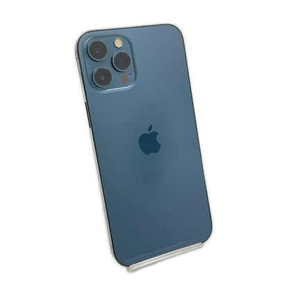 【全額返金保証】【最速発送】Apple iPhone 12 Pro Max 128GB パシフィックブルー au 白ロム 動作確認済 96%