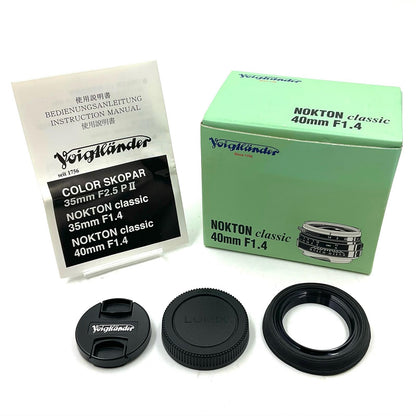 【最速発送】フォクトレンダー NOKTON classic 40mm F1.4【難有】