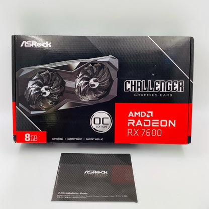 【全額返金保証】【最速発送】ASRock グラフィックボード AMD Radeon RX 7600 8GB 美品 動作確認済
