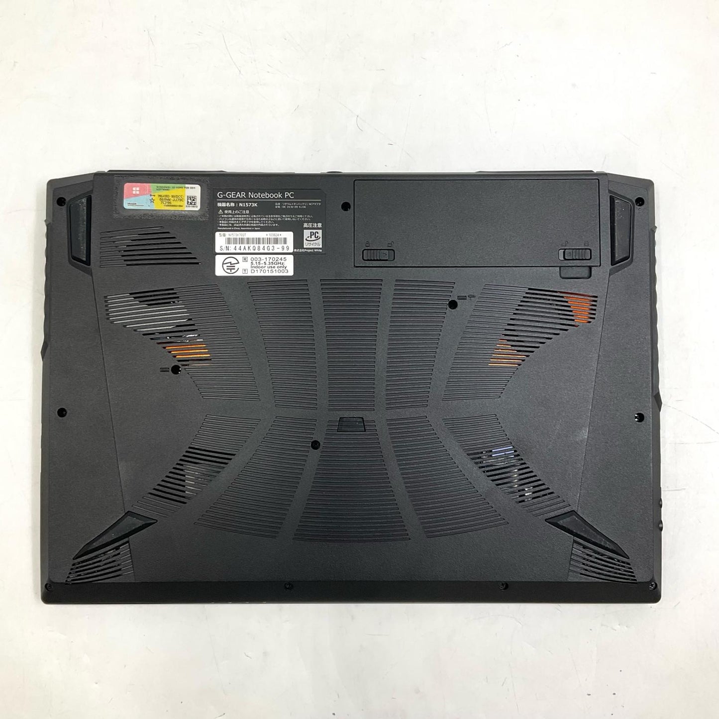 【全額返金保証】【最速発送】Tsukumo G-GEAR N1573K700T i7-9750H 16GB SSD 256GB RTX 2060 95.6% 美品 動作確認済