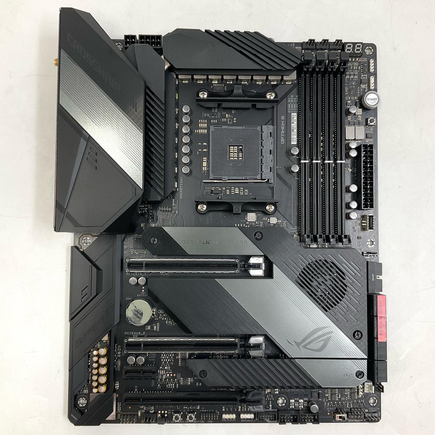 【全額返金保証】【最速発送】ASUS マザーボード AMD AM4 ATXマザーボード ROG CROSSHAIR VIII HERO (WI-FI) 美品 動作確認済